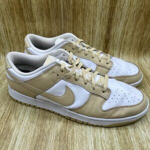 Nike Dunk Low Men's Size 15 Team Gold White Leather Shoes Sneakers DV0833-100
